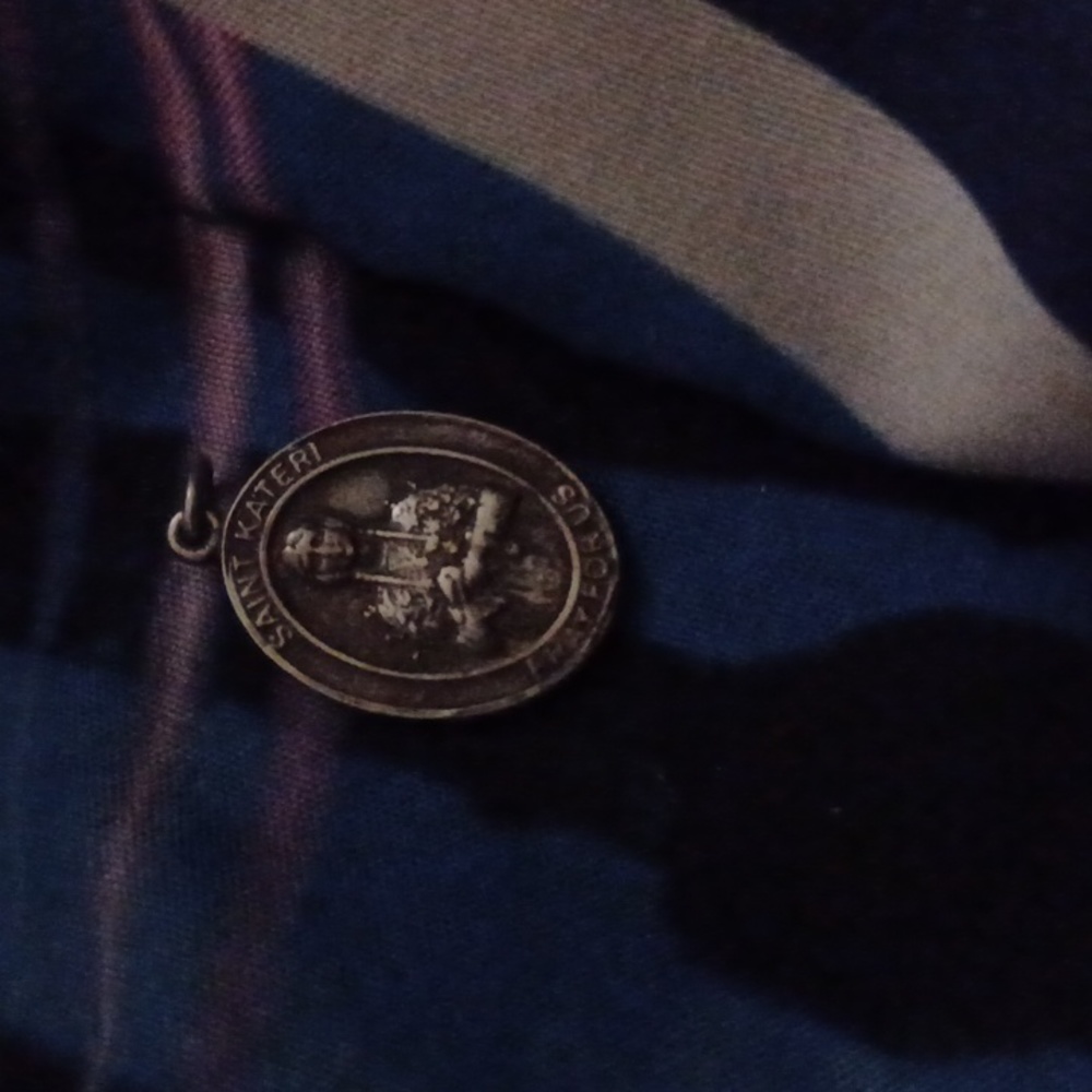 Saint Katerina sterling silver pendant